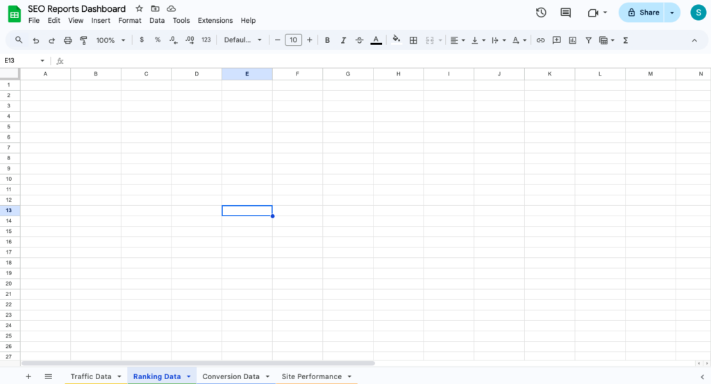 How to Use Google Sheets to Generate SEO Reports Automatically: Automate Your SEO Analytics with APIs and Visualizations 2 Screenshot 2024 12 10 at 3.49.36 PM